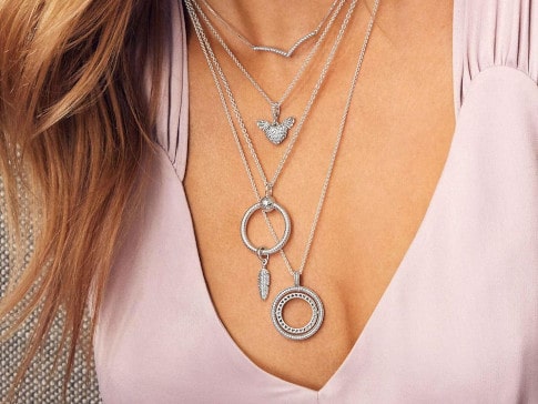 Mejuri Layered Aquamarine Necklace Silver | Bethesda Row