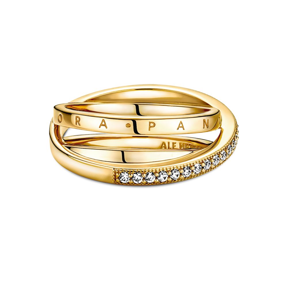 Crossover Pavé Triple Band Ring | PANDORA