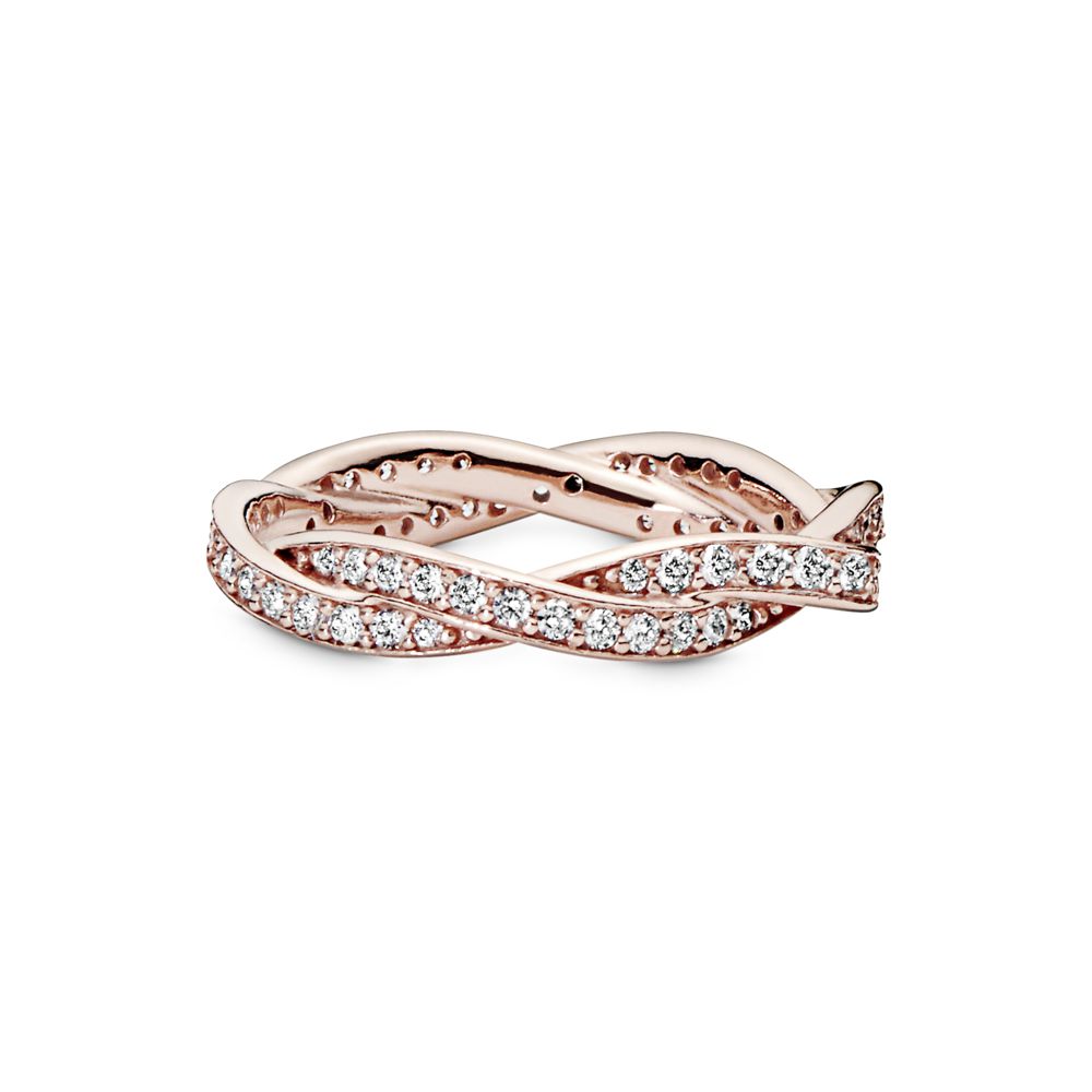 Sparkling Twisted Lines Ring | PANDORA