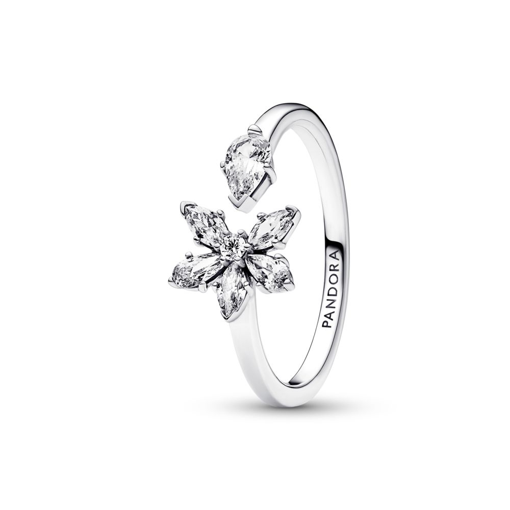 ★pandorum★ Acanthus ring 1 PR-004 Sparkling Herbarium Cluster Open Ring | PANDORA