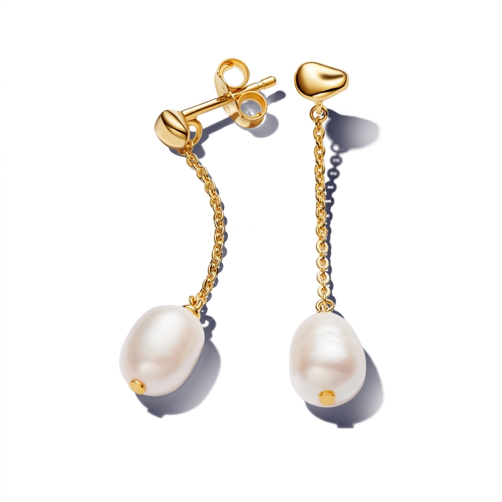 Treated Freshwater Cultured Pearl Drop Earrings | PANDORA