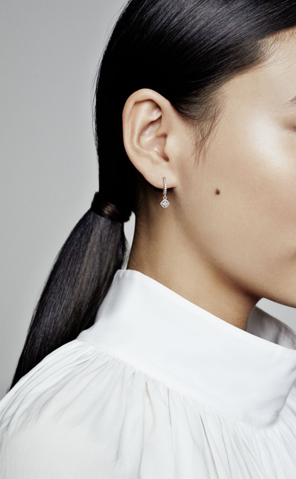Square Sparkle Hoop Earrings | PANDORA