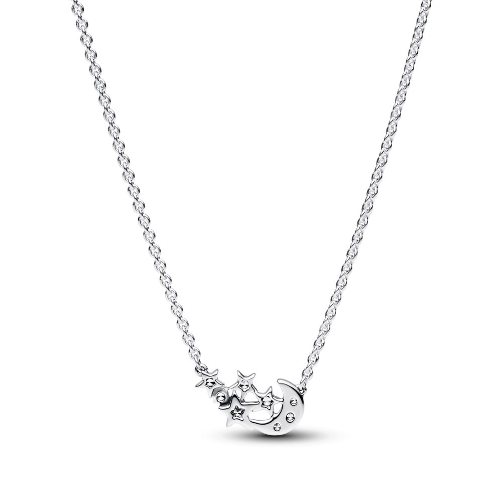 Sparkling Moon Star Collier Necklace