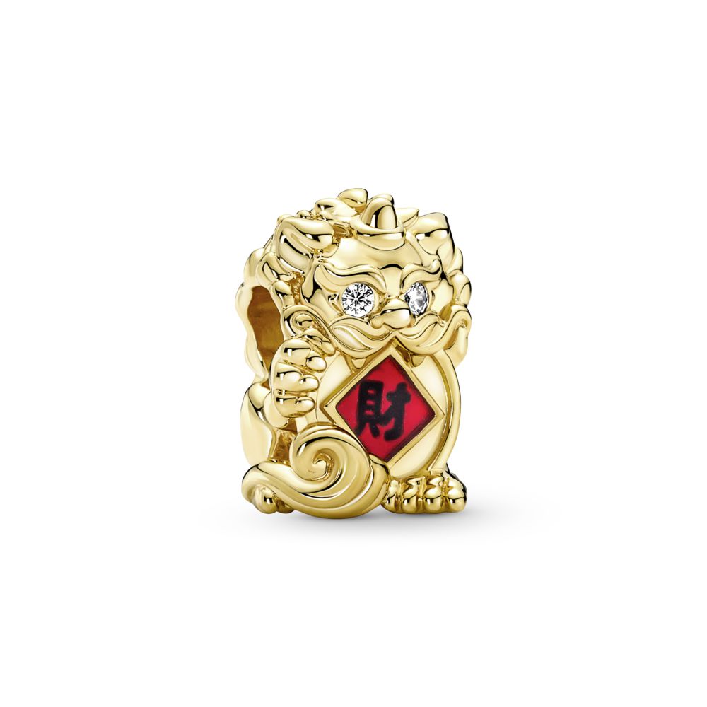 Pandora K14 Charm  ①Piece  〔Blaik lotus〕 Retired Pandora 14K Gold Black Lotus Charm :: Murano Glass