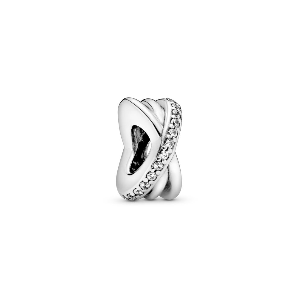 Sparkling Polished Lines Spacer Charm PANDORA