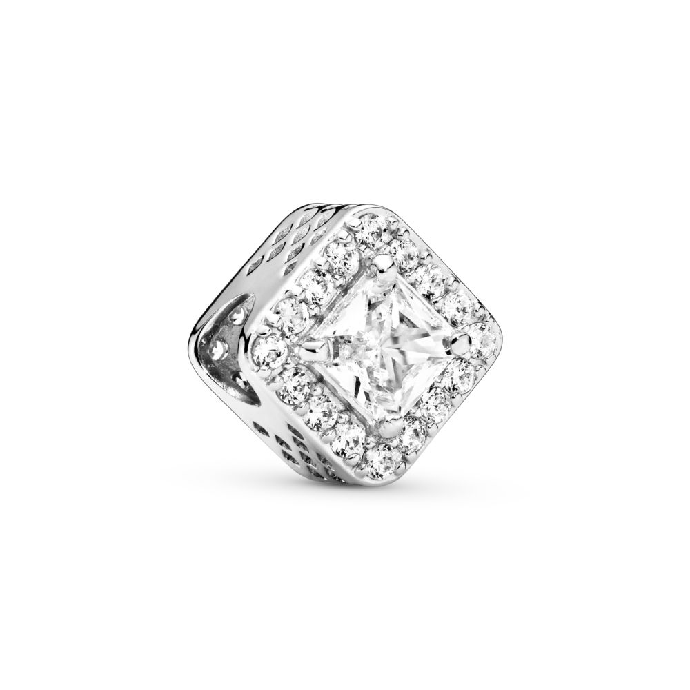 Square Sparkle Halo Charm | PANDORA