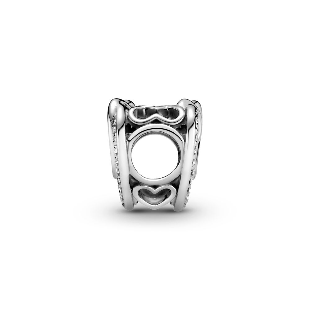 Sparkling Entwined Hearts Charm | PANDORA