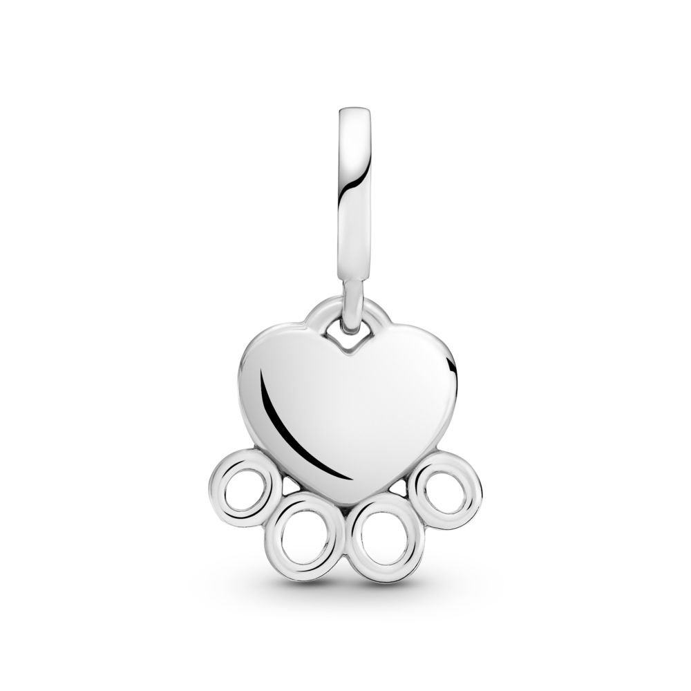 Hearts & Paw Print Dangle Charm | PANDORA