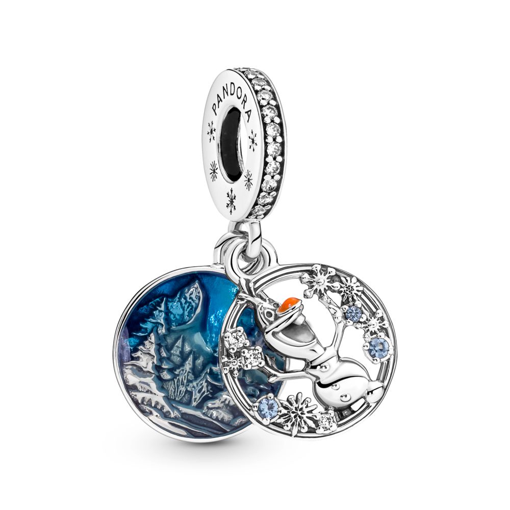 Disney Frozen Snow Olaf Double Dangle Charm PANDORA