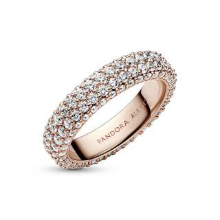 Прстен Pandora Timeless со два реда pavé