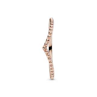 Beaded Wishbone Ring 