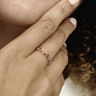 Freehand Hearts Ring
