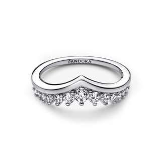 Прстен Pandora Timeless лебдечки pavé шеврон