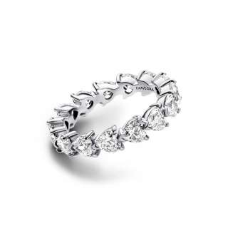 Row of Hearts Eternity Ring 