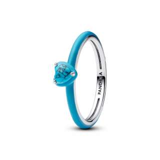 Turquoise-coloured Heart Stone Ring