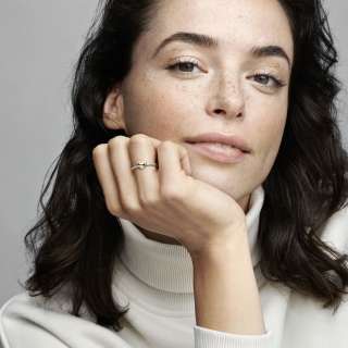 Domed Golden Heart Ring