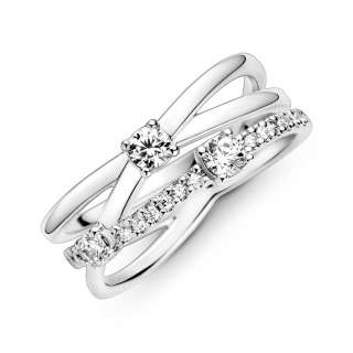 Sparkling Triple Band Ring 