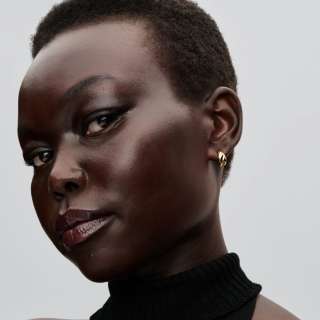 Rippled Open Hoop Earrings
