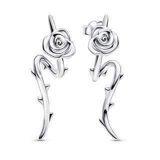 Rose in Bloom Curved Stud Earrings 