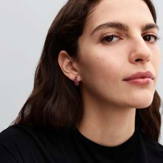 Pink Hoop Earrings
