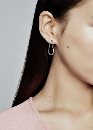 Asymmetrical Heart Hoop Earrings 