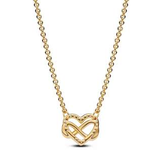 Sparkling Infinity Heart Collier Necklace