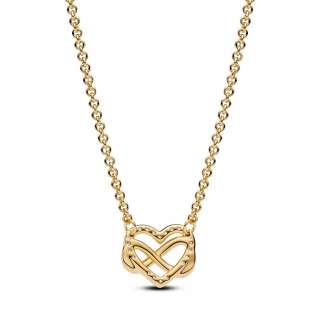 Sparkling Infinity Heart Collier Necklace 