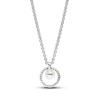 Treated Freshwater Cultured Pearl & Pavé Collier Necklace 