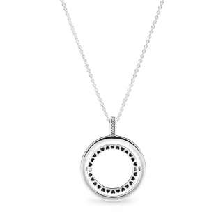 Pandora Logo Circle Necklace 