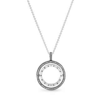 Pandora Logo Circle Necklace 