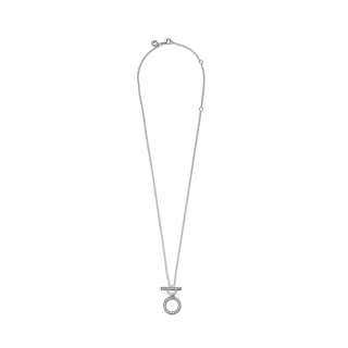 Double Hoop T-bar Necklace