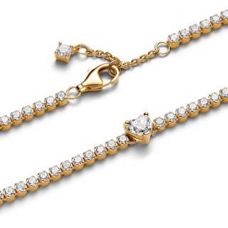 Sparkling Heart Tennis Bracelet