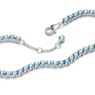 Sparkling Light Blue Tennis Bracelet