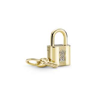 Padlock & Key Dangle Charm 