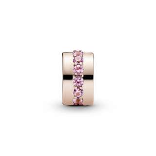 Pink Sparkling Row Clip Charm