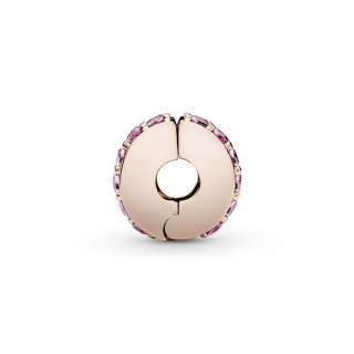 Pink Sparkling Row Clip Charm