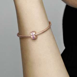 Pink Sparkling Row Clip Charm