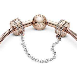 Pandora Logo Safety Chain Clip Charm