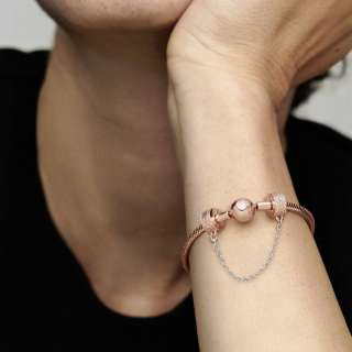 Pandora Logo Safety Chain Clip Charm