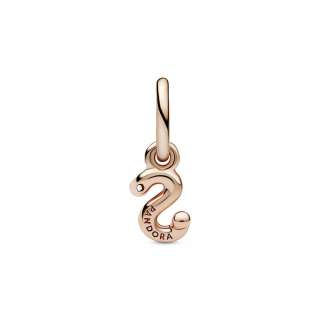 Letter s 14k rose gold-plated dangle with clear cubic zirconia 