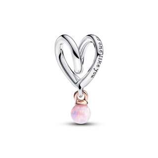 Two-tone Wrapped Heart Charm 