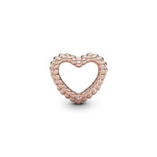 Beaded Open Heart Charm 