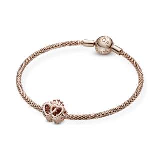 Crown and Entwined Hearts Charm