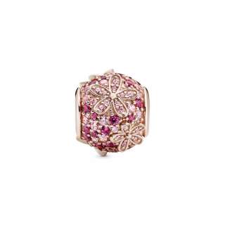 Pink Pavé Daisy Flower Charm