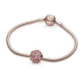 Pink Pavé Daisy Flower Charm