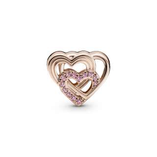 Intertwined Love Hearts Charm 