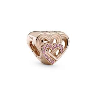 Intertwined Love Hearts Charm 