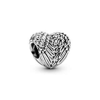 Angel Feathers Heart Charm