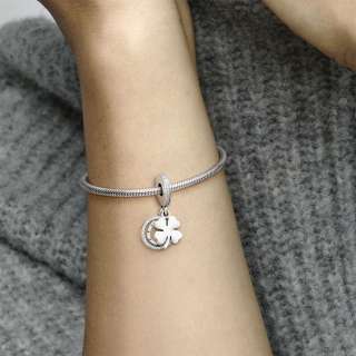 Lucky Four-Leaf Clover Dangle Charm