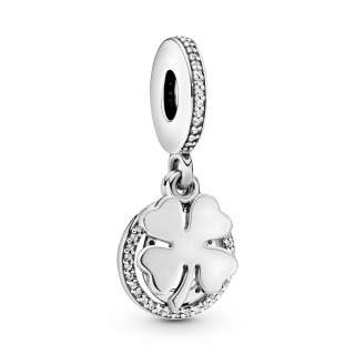 Lucky Four-Leaf Clover Dangle Charm 